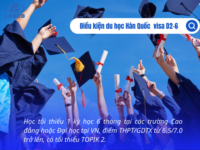 Điều kiện du học Hàn Quốc visa D2-6