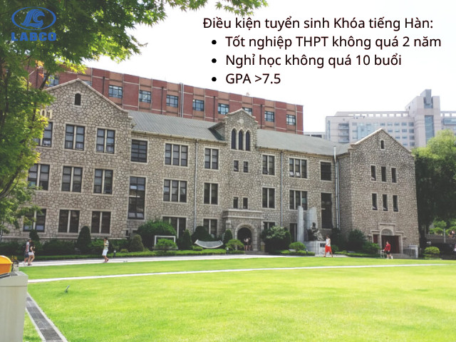Điều kiện theo học khóa tiếng Hàn tại Đại học Chungang
